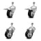 Service Caster 3 Inch Black Polyurethane Swivel 12mm Stem Caster Total Lock Brake SCC, 2PK SCC-TSTTL20S314-PPUB-BLK-M1215-2-S-2 - alternate 3